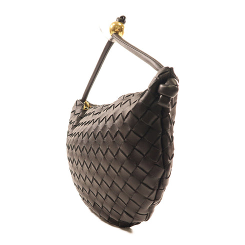 BOTTEGA VENETA BV GHW Handbag Lambskin Leather Black