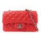 CHANEL CC Mini Classic 20 Chain Shoulder Bag Lambskin Leather Red
