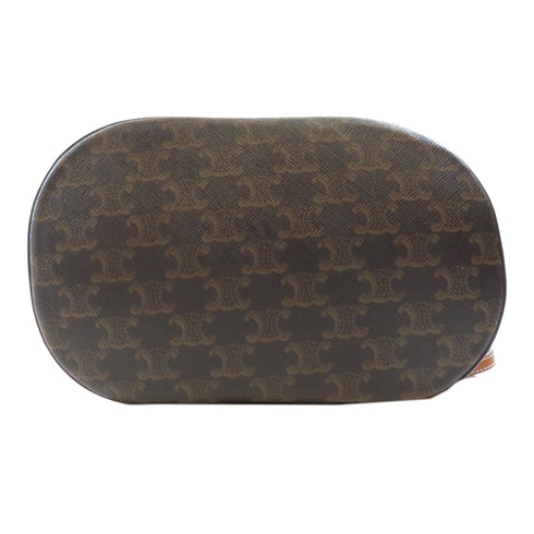 CELINE GHW Bucket Bag Shoulder Bag Coated Canvas Brown