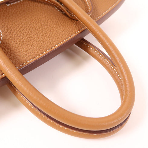 HERMES PHW Birkin 25 Handbag Togo Leather Gold