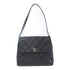 CHANEL Quilted CC SHW Shoulder Bag Calfskin Leather Black v1