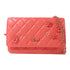 CHANEL CC GHW WOC Wallet On Chain Shoulder Bag Lambskin Leather Pink
