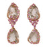 JEWELRY 20.4g Topaz Diamond Earrings 18K Yellow Gold