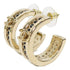 CHANEL CC Earrings Metal Gold/Black