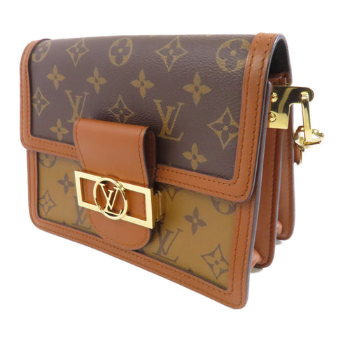 LOUIS VUITTON LV GHW Mini Dauphine Shoulder Bag M45959 Monogram Reverse Brown v2