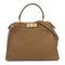 FENDI GHW Peekaboo 2 Way Shoulder Bag 8BN290-5WN Calfskin Leather Brown