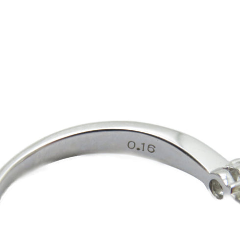 FINE JEWELRY Pearl Diamond Ring PT900 Platinum US#6.5