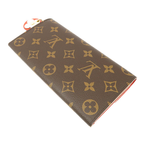 LOUIS VUITTON LV GHW Emilie Wallet Long Wallet M68313 Monogram Brown/Red