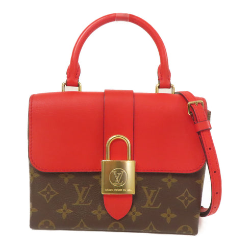 LOUIS VUITTON LV GHW Locky BB Shoulder Bag M44322 Monogram Brown Red