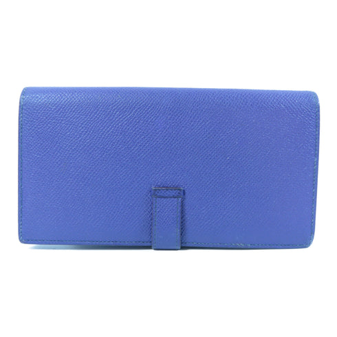 HERMES PHW Bearn Long Wallet Veau Epsom Blue