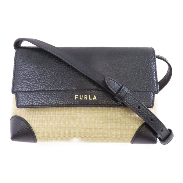 Furla GHW Shoulder Bag FP12019/392/2 Calfskin Black