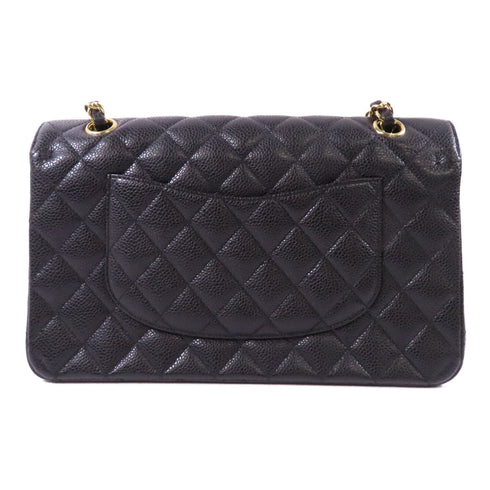 CHANEL CC GHW Classic 25 Chain Shoulder Bag A0112 Calfskin Leather Black