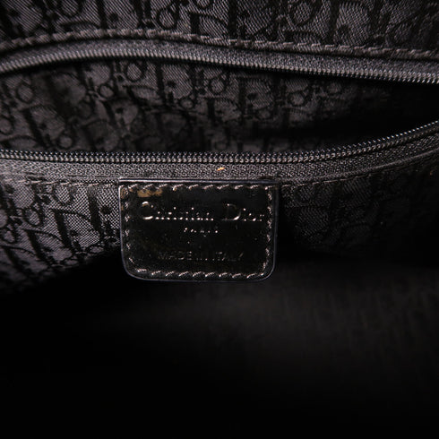 DIOR GHW Lady Dior Handbag Patent Leather Black