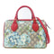 GUCCI GG GHW Floral Blooms Small GG Supreme Bag 546314 PVC Coated Canvas Brown