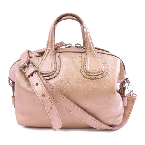GIVENCHY SHW 2 Way Shoulder Bag Handbag MA H 0146 Calfskin Leather Metallic Pink