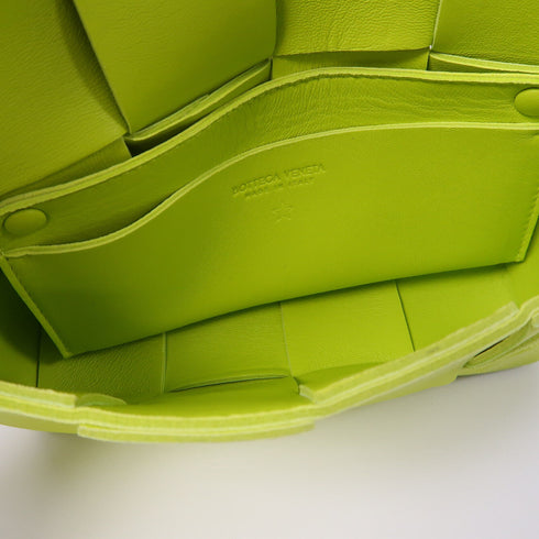 BOTTEGA VENETA Intrecciato BV SHW Waist Bag Calfskin Leather Fluorescent Green