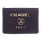 CHANEL CC GHW Clutch A81980 Canvas Navy/Gold