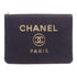 CHANEL CC GHW Clutch A81980 Canvas Navy/Gold