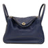 HERMES PHW Lindy 30 2 Way Shoulder Bag Handbag Swift Leather Blue Sapphire