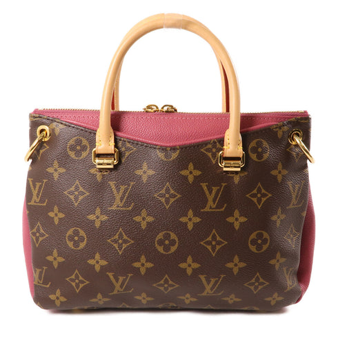 LOUIS VUITTON LV GHW Pallas BB 2 Way Shoulder Bag M43476 Monogram Brown/Red