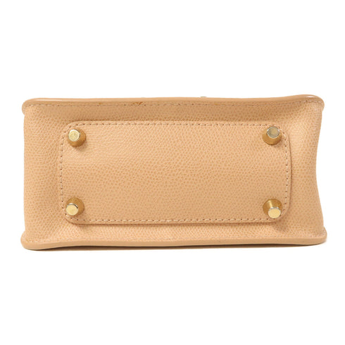 Furla GHW Chain Shoulder Bag Calfskin Leather Pink