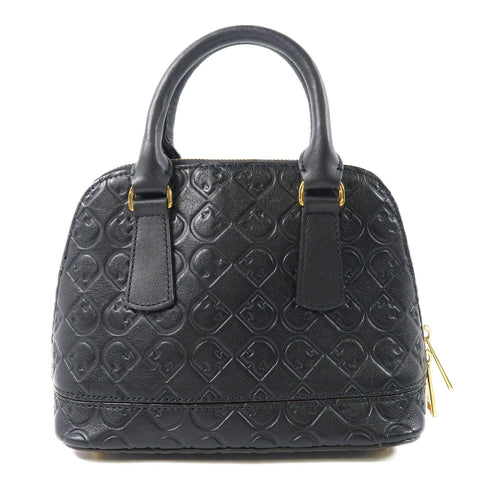 Furla GHW 2Way Bag Shoulder Bag Handbag #290157 Calfskin Leather Black