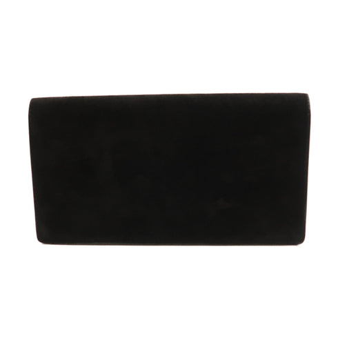 Delvaux SHW Hand Bag Clutch Leather/Suede Black
