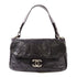 CHANEL CC SHW Shoulder Bag Calfskin Leather Black