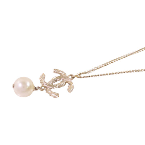 CHANEL CC Necklace A63047 Metal PVC Rhinestone