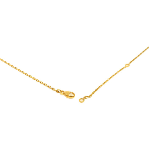 HERMES O'Kelly Necklace Leather/Metal Gold/Pink