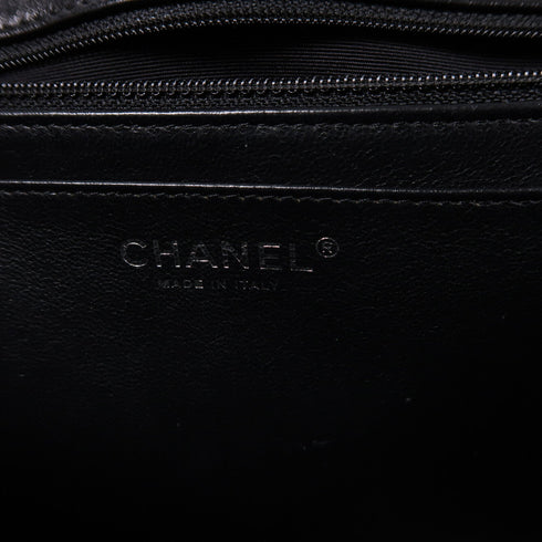 CHANEL CC SHW Large Classic Chain Shoulder Bag Patent Leather Black v1