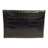 GIVENCHY GHW Clutch Bag Calfskin Leather Blue
