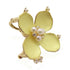 FINE JEWELRY 0.21ct Diamond Brooch 18K Yellow Gold 7.9g