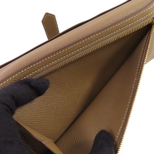 HERMES GHW Bearn W Snap Long Wallet Epsom Leather