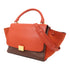 CELINE GHW Trapeze 2 Way Shoulder Bag Calfskin Leather Red