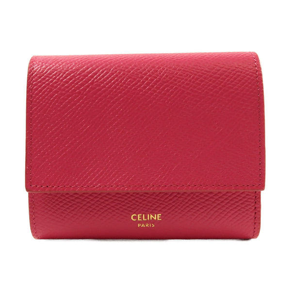 CELINE Wallet Calfskin Leather Pink