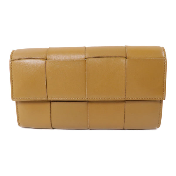 BOTTEGA VENETA BV GHW Long Wallet Leather Brown