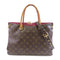 LOUIS VUITTON LV GHW Pallas MM 2 Way Shoulder Bag M40906 Monogram Brown Red