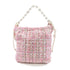 CHANEL CC GHW 2way Shoulder Bag Tweed Pink White