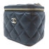 CHANEL Quilted CC GHW Vanity Case Chain Shoulder Bag Lambskin Leather Black