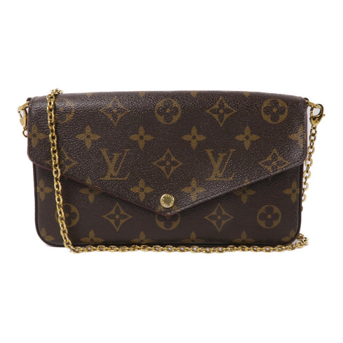 LOUIS VUITTON LV GHW Pochette Felicie Chain Shoulder Bag M61276 Monogram v1