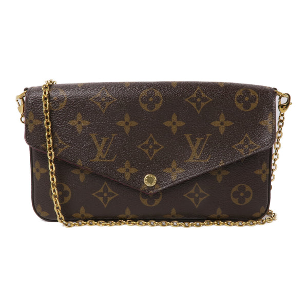 LOUIS VUITTON LV GHW Pochette Felicie Chain Shoulder Bag M61276 Monogram v1