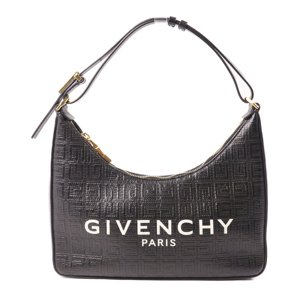 GIVENCHY GHW Small Moon Cut Out Bag Shoulder Bag Calfskin Leather Black