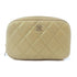 CHANEL Quilted CC GHW Pouch Bag Lambskin Leather Gold