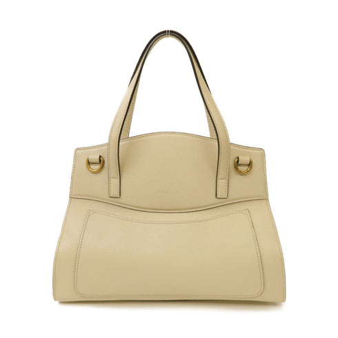 GUCCI GG GHW Totem Butterfly 2Way Shoulder Handbag 505344 Calfskin Leather White