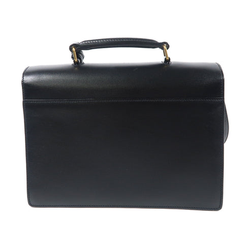 SAINT LAURENT YSL GHW Shoulder Bag 2Way Handbag 392264 Calfskin Leather Black