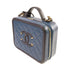 CHANEL Quilted CC Filigree Vanity Case Shoulder Bag Caviar Skin Leather Blue