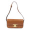 CELINE GHW Claude Bag Shoulder Bag Calfskin Leather Brown