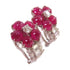 Fine Jewelry Ruby Diamond Earrings 18K White Gold