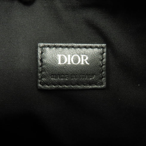 Christian Dior CD SHW Mini Saddle Bag Waist Bag Shoulder Bag 1ADPO Canvas Black
